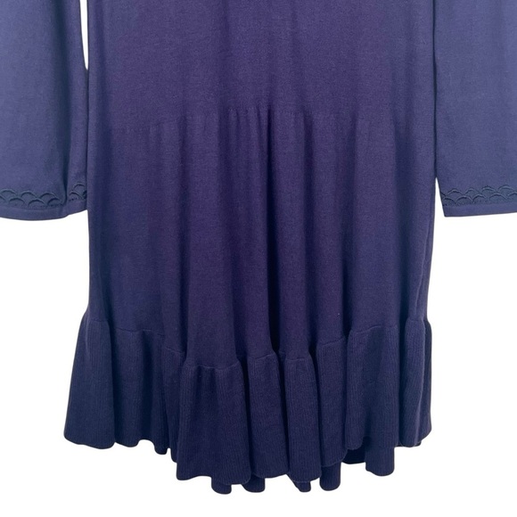 Style & Co. Petite Purple Lightweight Sweater Dress w/ Floral Embroidery Sz PL - Picture 5 of 9